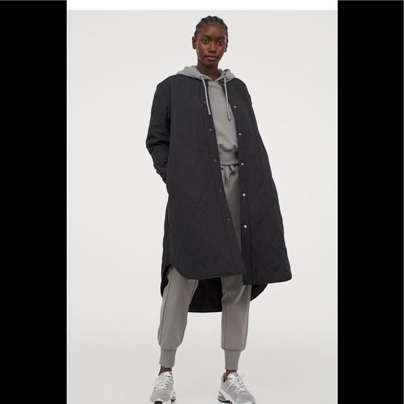 NWT H&M Quilted Coat Size S - Picture 2 of 5